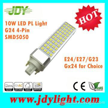 High Bright 10W 4pins G24 LED PL Bulbs Lamp for Hotel with CE RoHS